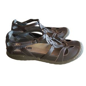 JBU SYDNEY SANDALS SIZE 7MUS GRAY VEGAN LEATHER MARY JANES‎